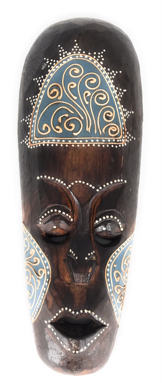 Tribal Tiki Mask 12 in Blue - Tattoo Primitive Art | #wib370330b Tribal Tiki Mask 12 in Blue - Tattoo Primitive Art | #wib370330b